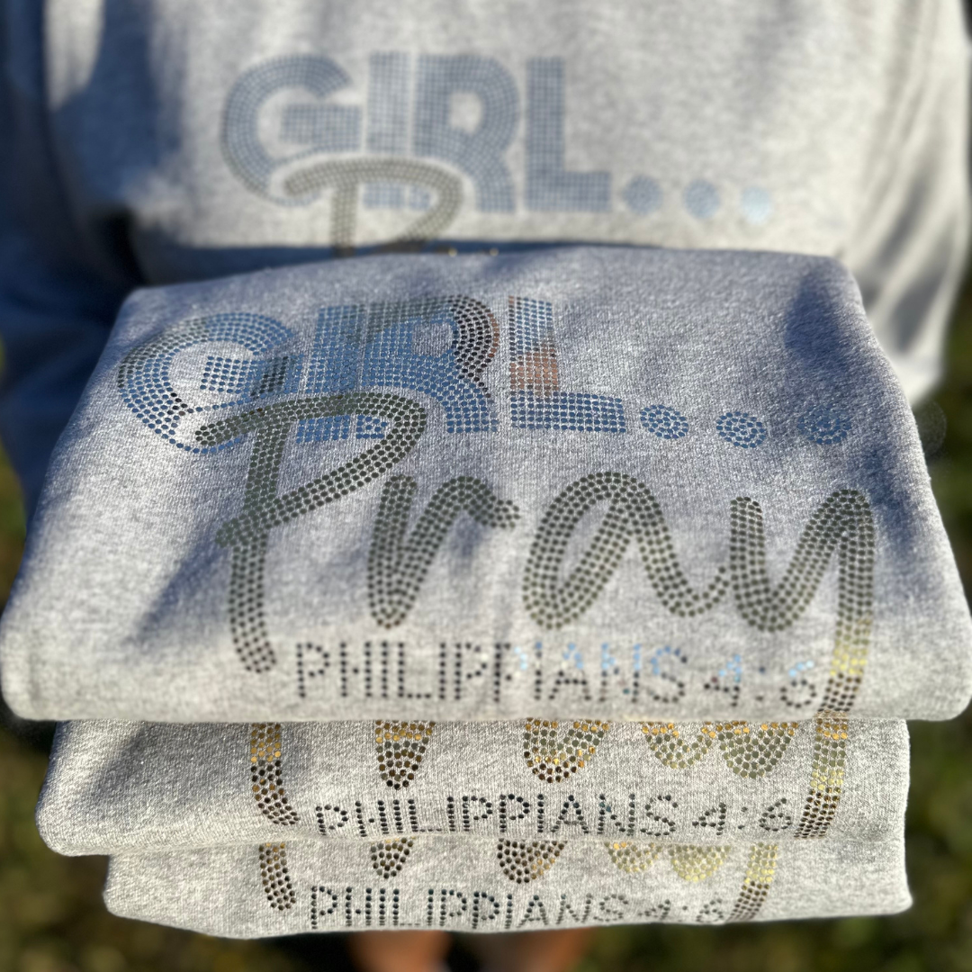 Girl Pray - Spangle Crewneck Sweatshirt