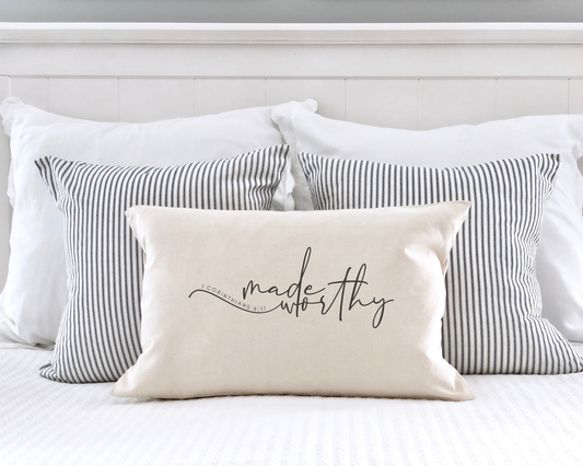 Made Worthy - 12 x 18 Natural Pillow Cover