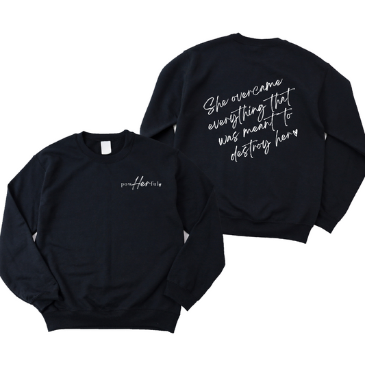 She Overcame - Unisex Crewneck Sweatshirt