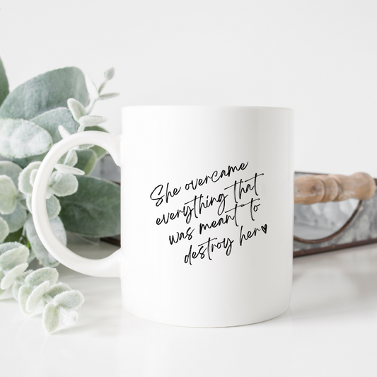 She Overcame - 11 oz Mug